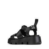 EOS Kailan Leather Sandal - Black