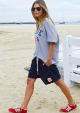 Love 1976 Tee - Navy/White Stripe