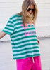 Stripe Retro Tee - Green
