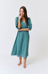 Devon Midi Dress - Jade Check