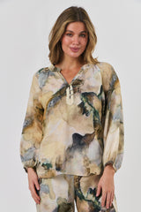 Long Sleeve Top - Marble