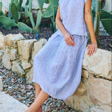 Linen Skirt - Sliver