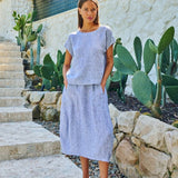 Linen Skirt - Sliver