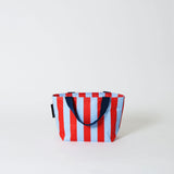 Mini Tote - Red Blue Stripe