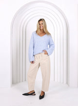 Leo Barrel Jeans - Stone