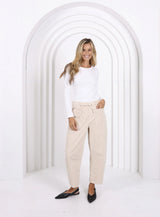 Leo Barrel Jeans - Stone