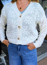 Lilia Knit Cardi - White