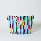 Multi Stripe Zip Medium Tote