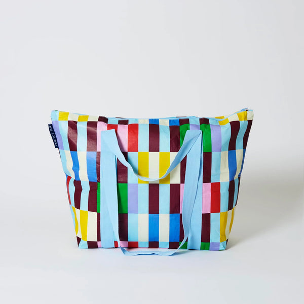 Multi Stripe Zip Medium Tote