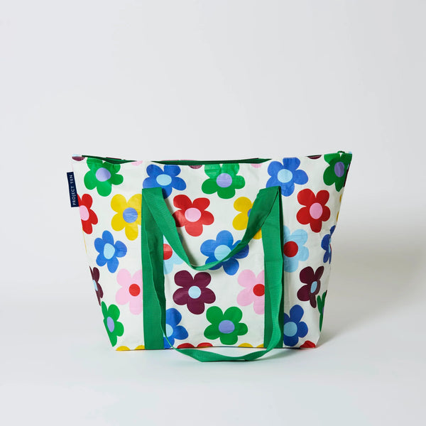 Sunny Floral Zip Medium Tote