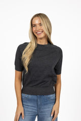 Grace Top - Charcoal