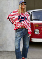 Retro Love Sweat - Red/White