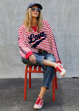 Retro Love Sweat - Red/White