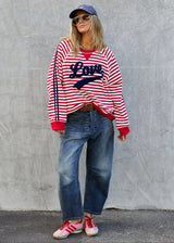 Retro Love Sweat - Red/White