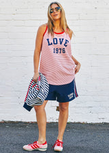 Retro Stripe Tank - Red/White