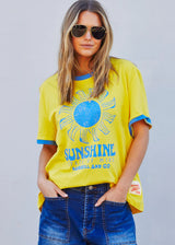Ringer Tee - Yellow