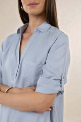 Remy Shirt Dress - Blue Haze