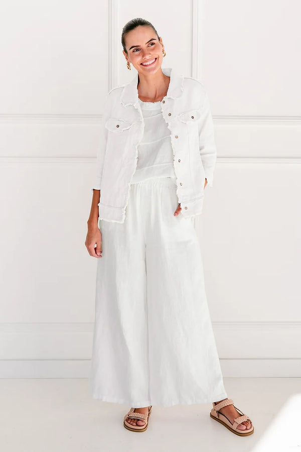 Soul Sparrow Linen Pants - White