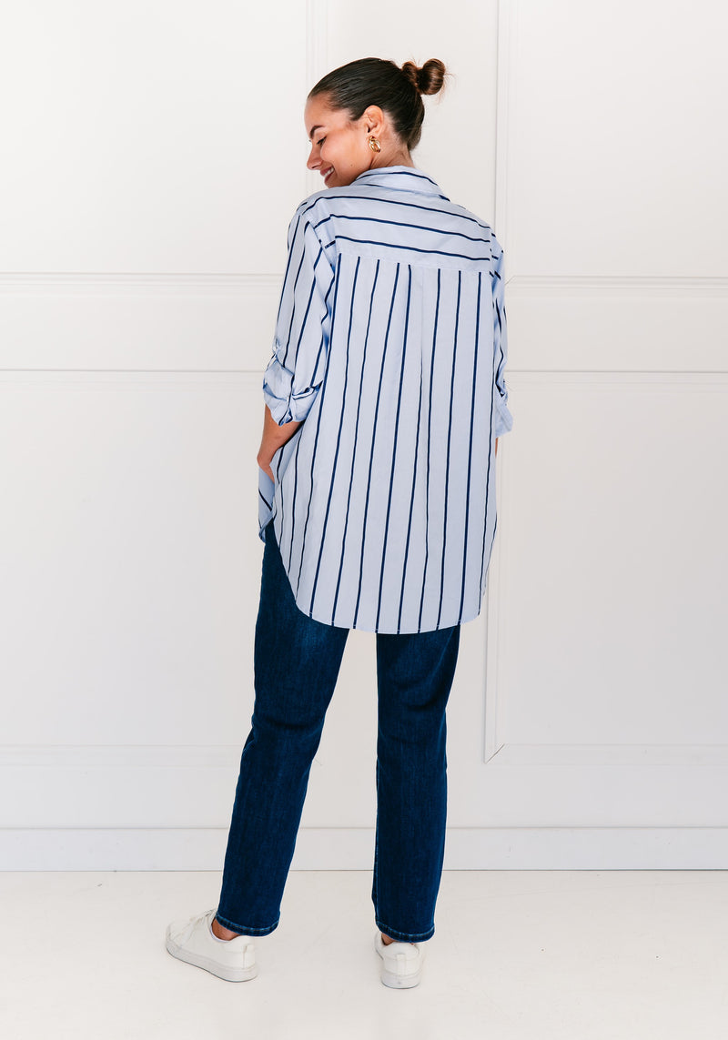 Soul Sparrow Stripe Shirt - Blue