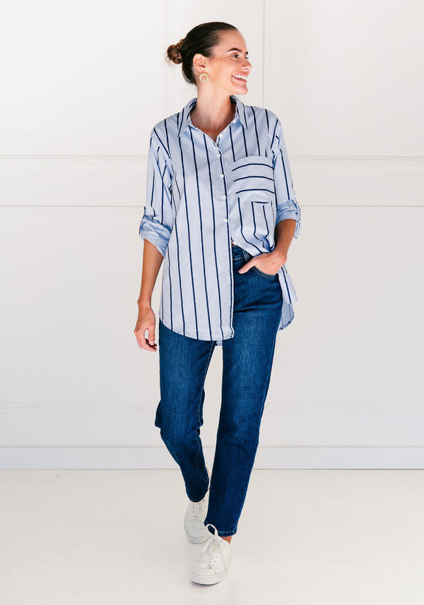 Soul Sparrow Stripe Shirt - Blue