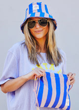 Stripe Bucket Hat - Royal/Musk