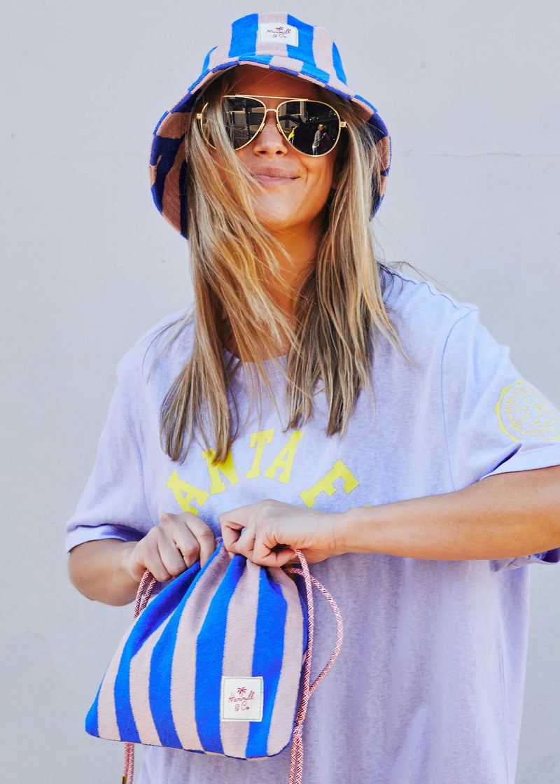 Stripe Bucket Hat - Royal/Musk