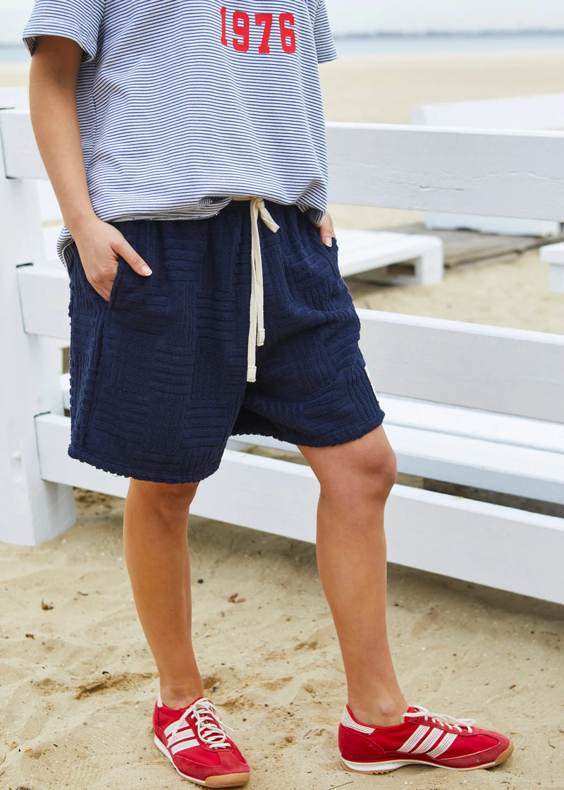 Towelling Short - Navy