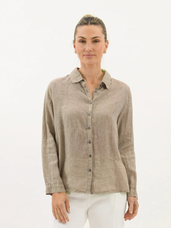 Mille Linen Shirt - Chocolate