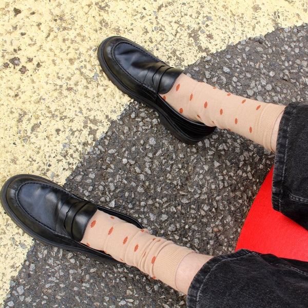 Spotty Bisque Cotton Socks