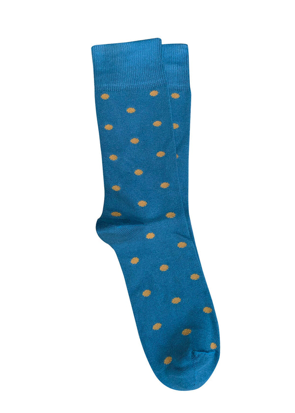 Spotty Petrol Cotton Socks