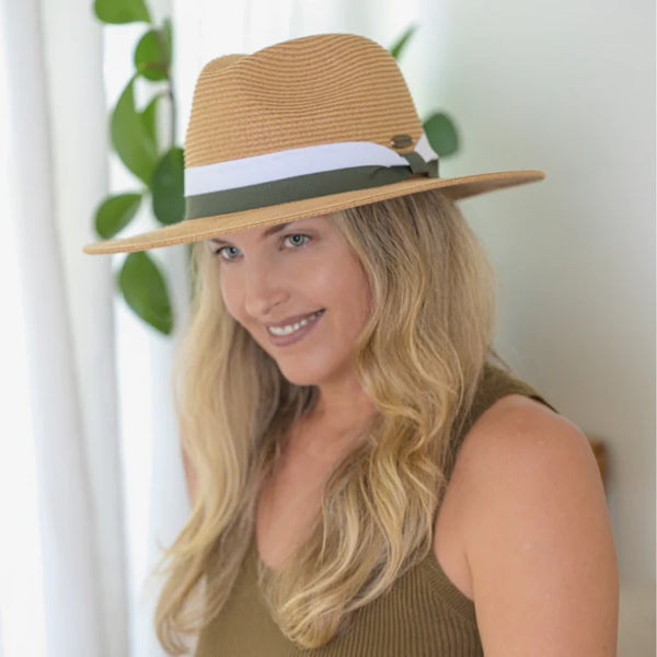 Stevie Panama Raffia Hat w Ribbon