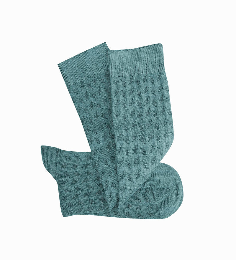 'Surface Green' Cotton Socks - One Size