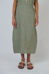 Linen Skirt - Artichoke