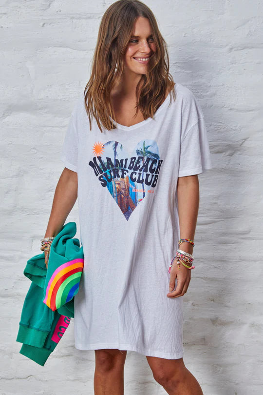 Miami Tee Dress - White