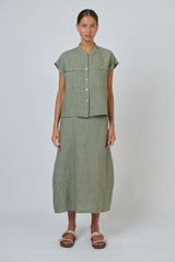 Linen Top - Artichoke