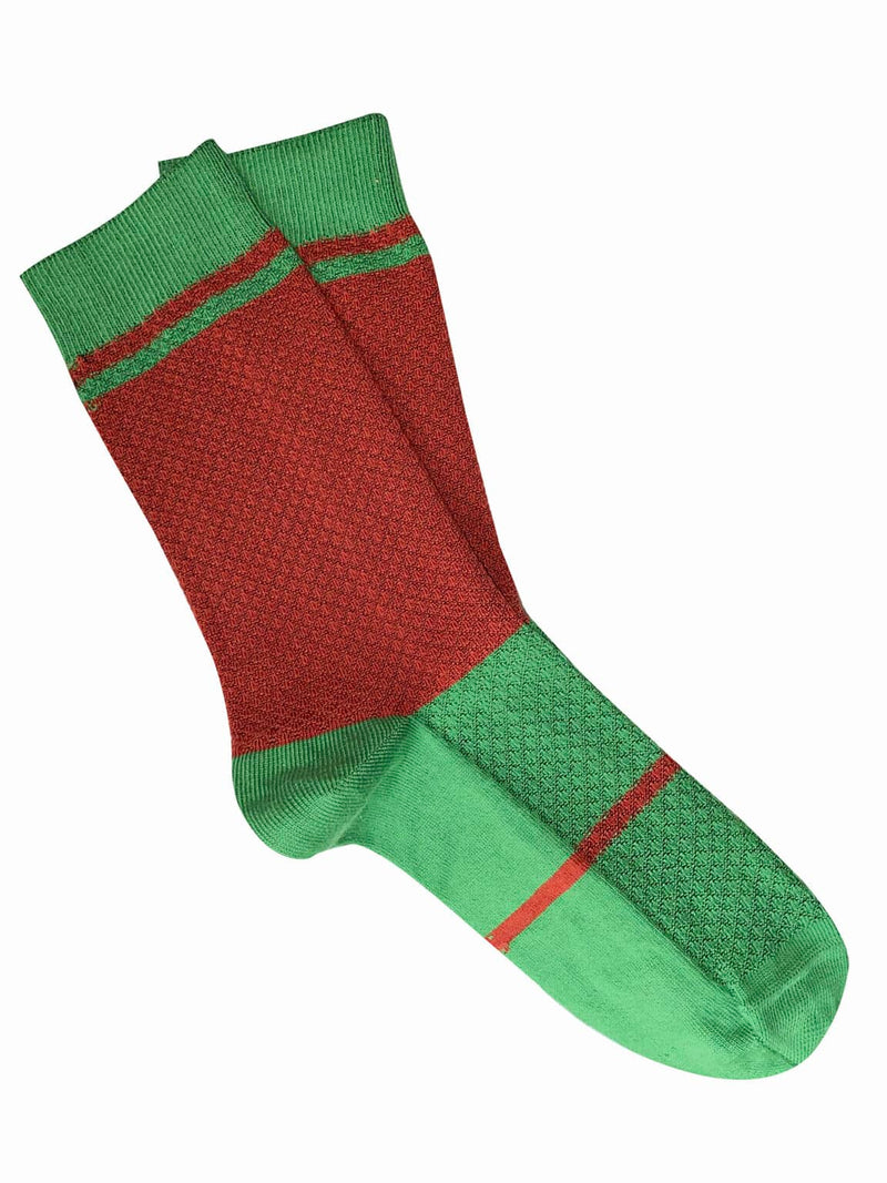 Waffle Rust Cotton Socks