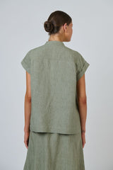 Linen Top - Artichoke