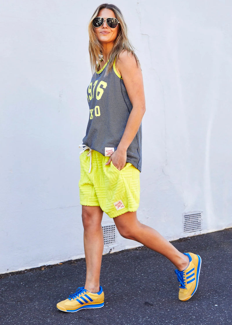 Towelling Short - Yellow