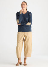 Diamond Detail Jumper - Marine