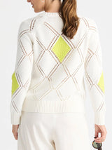 Diamond Detail Jumper - White