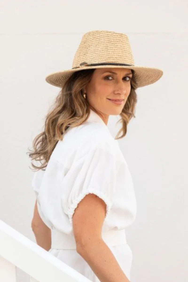 Aimee Panama Raffia Hat w Belt