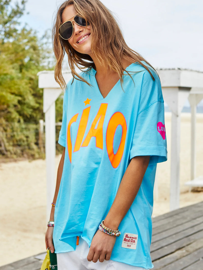 Slouch Tee - Aqua