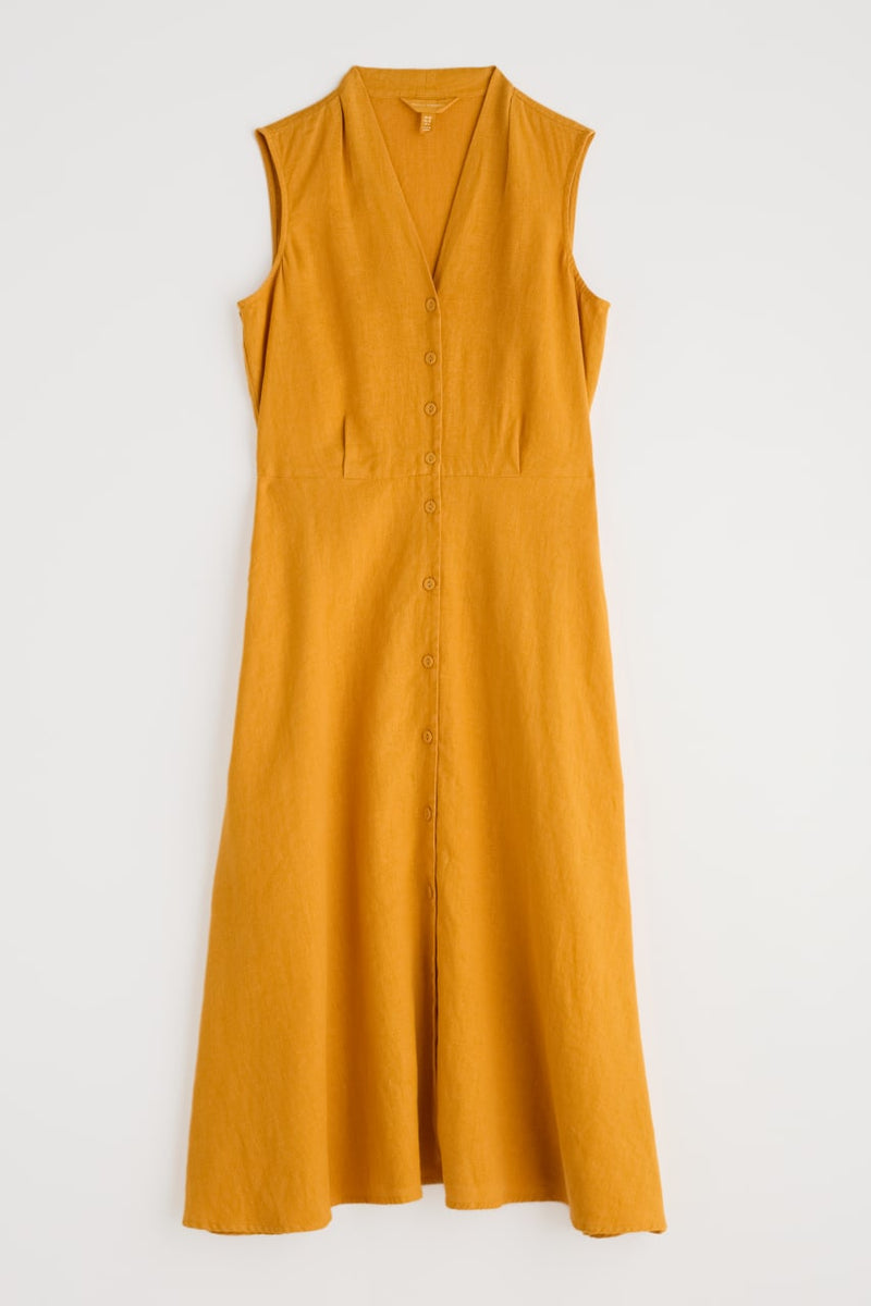 Sleeveless Carved Wood Dress - Daylilly