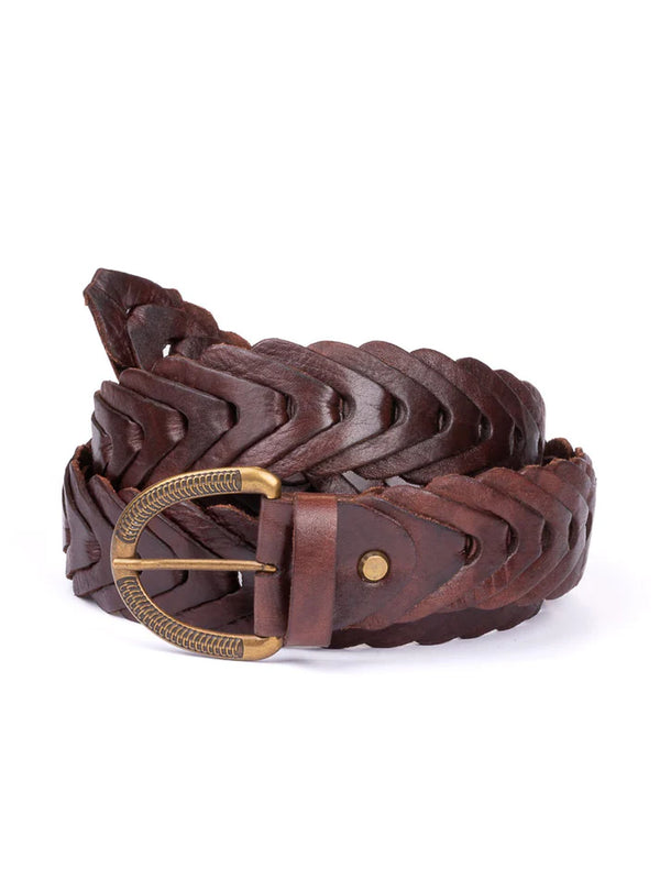 Cobra Chain Belt - Horseshoe - Chocolate