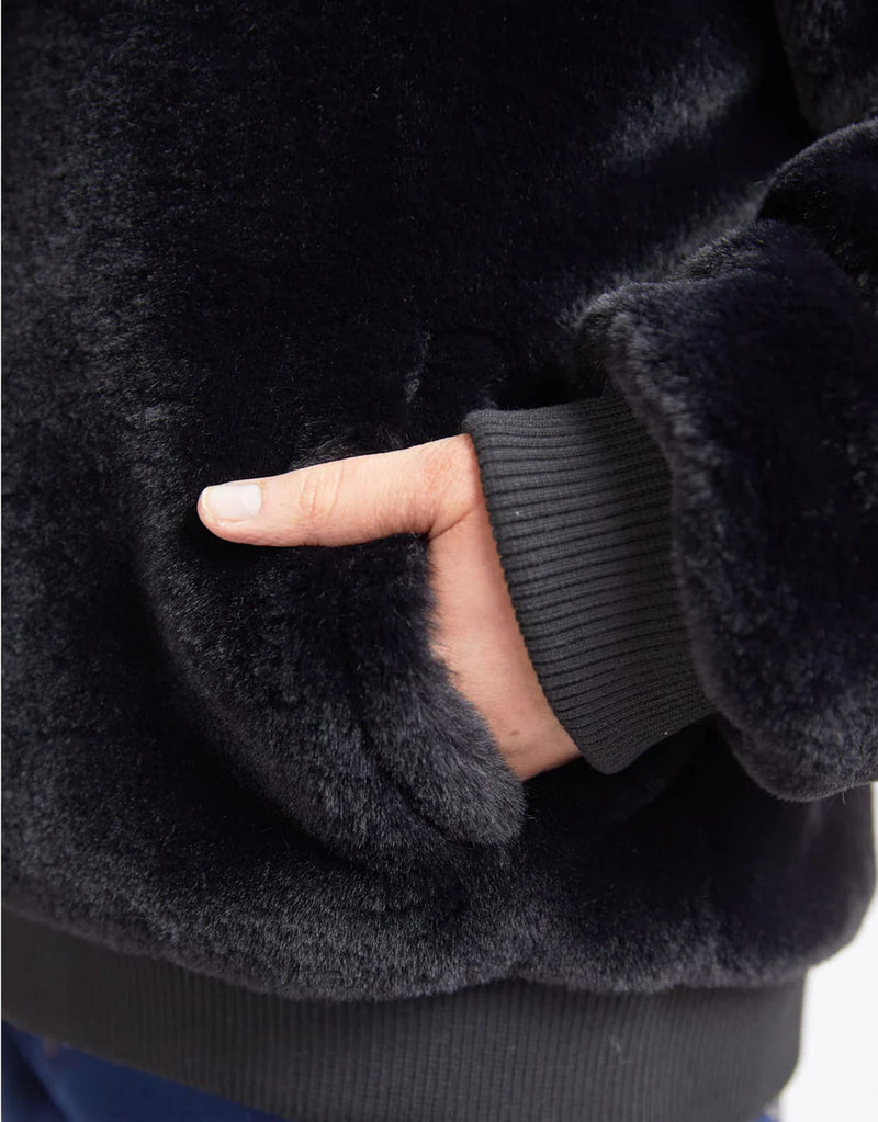 Blaze Fur Bomber - Black