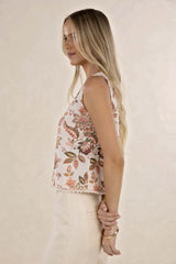 Bohem Print Top - Boh / Rose