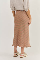 Linen Skirt - Brick