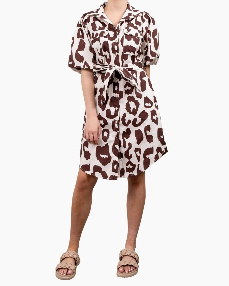 Sunny Girl Brown & Cream Dress Watermelon Red Sunny Girl Brown & Cream Dress Watermelon Red