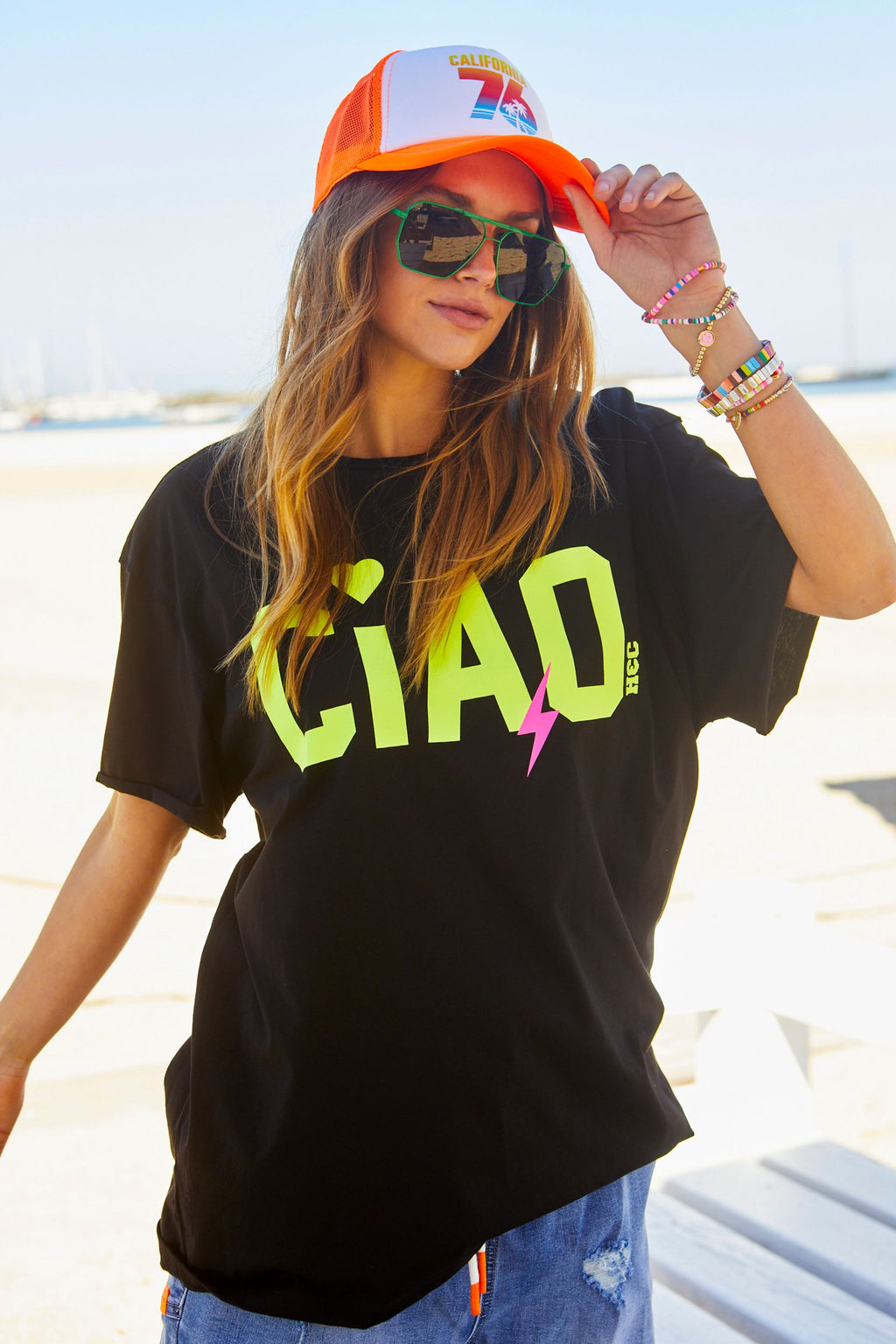 Ciao Tee Black – Watermelon Red