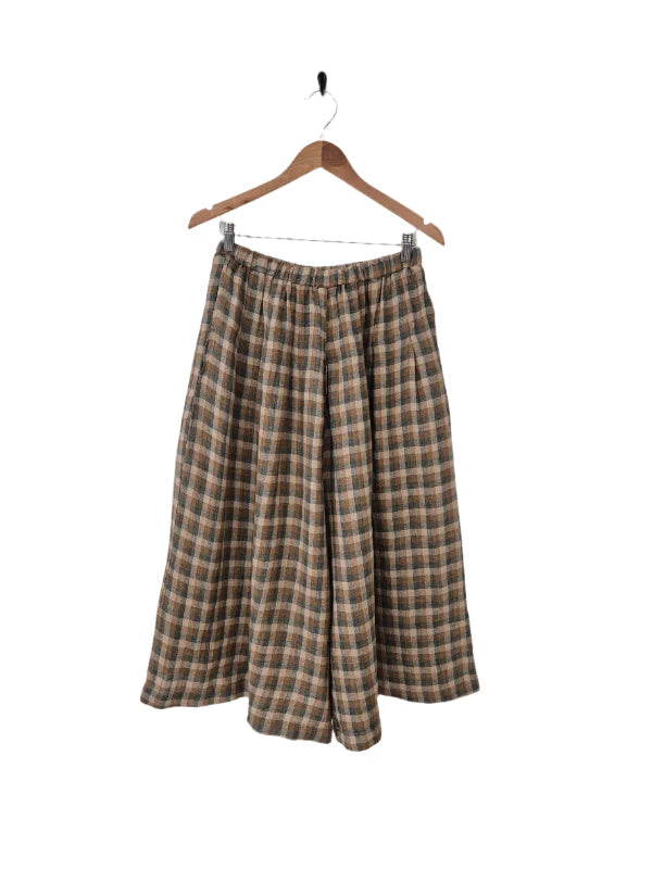 Montaigne Ingride French Linen Culottes - Check